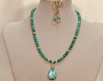 Choice of Turquoise Pendant, Necklace, and Earring Sets