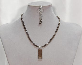 Choice of Smoky Quartz Necklace and Earring Sets