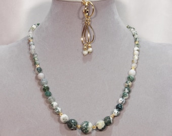 Choice of Tree Agate Necklace and Earring Sets