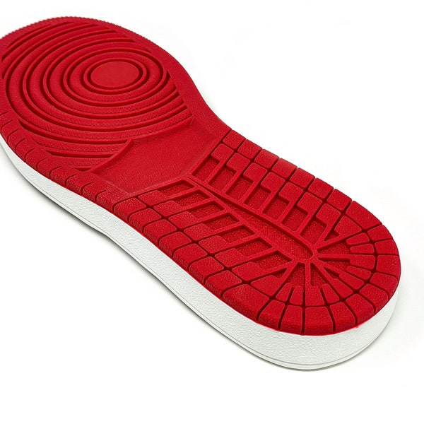Sneaker Sole - Generic Style Similar to Air Jordan 1 / Nike Dunk S - White & Red