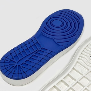 Sneaker Soles - Generic Style Similar to Air Jordan 1 or Dunk  - Royal Blue & White Color