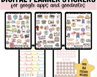 Digital Teacher Planner Clipart Stickers for Google Apps and GoodNotes