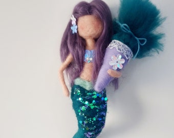 Mermaid with school cone with choice of colors