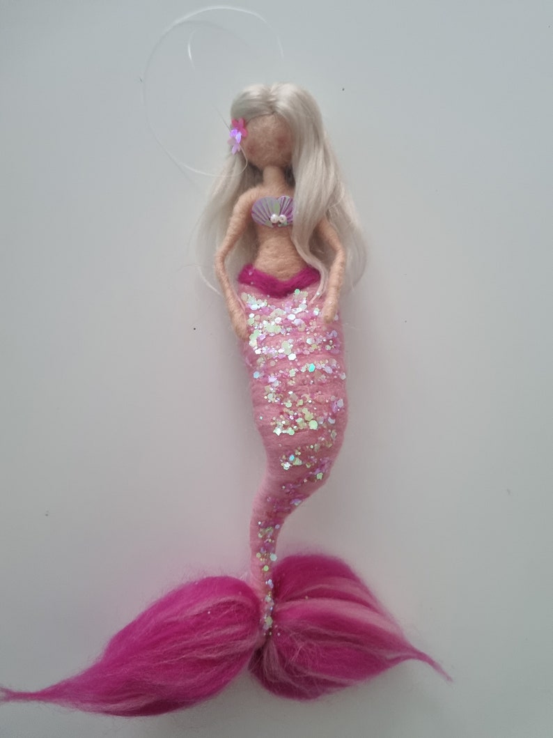 Mermaid with your choice of colors WITH GLITTER image 3