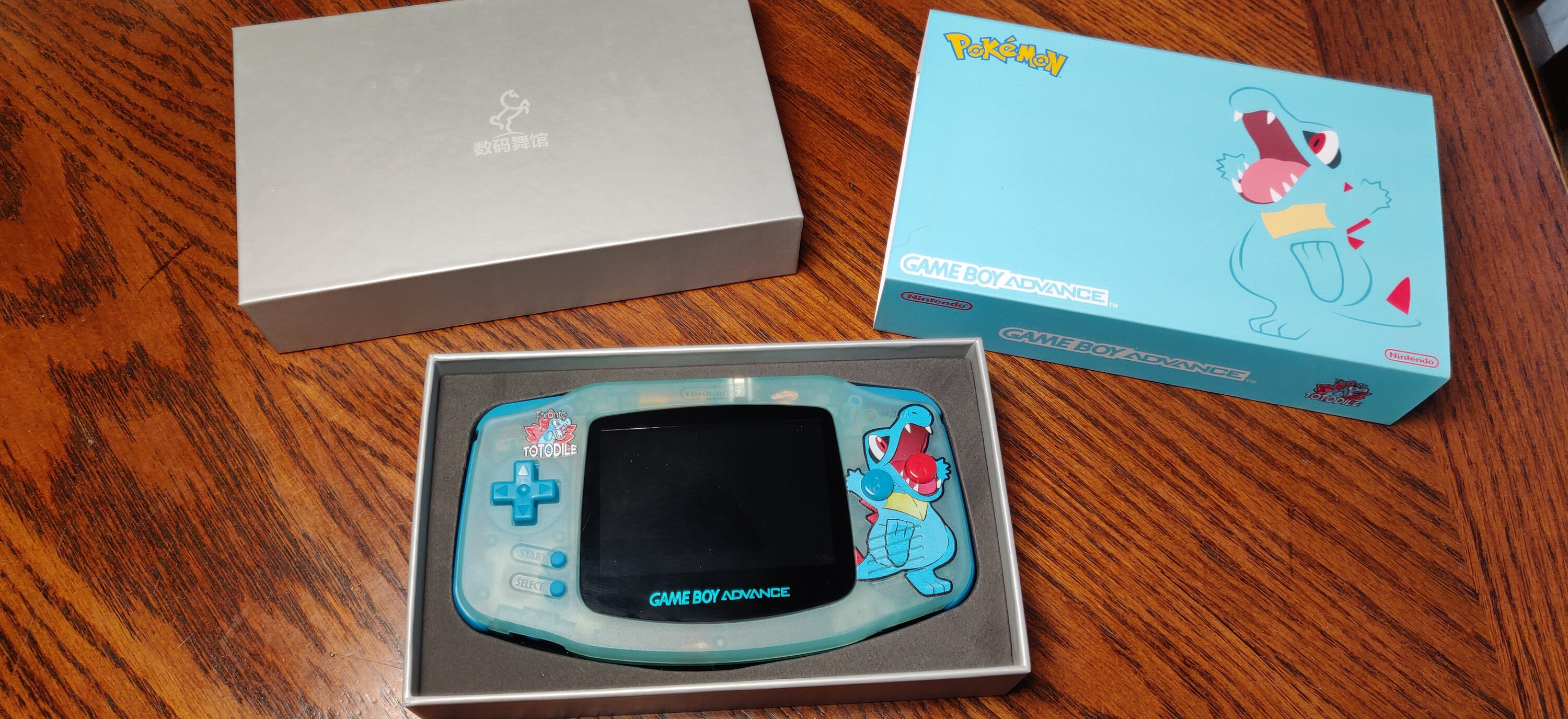 Custom Modded Gameboy Advance GBA Console Totodile Special Edition ...
