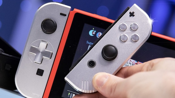 Aluminum Joycons for Nintendo Switch Boxy Pixel Metal Joycon