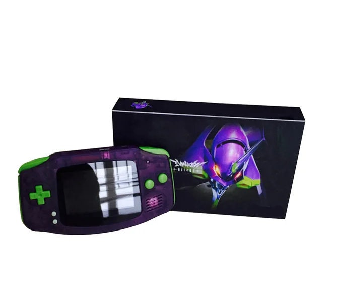 Evangelion Purple EVA Custom Modded Gameboy Advance GBA Console Complete in  Box CIB