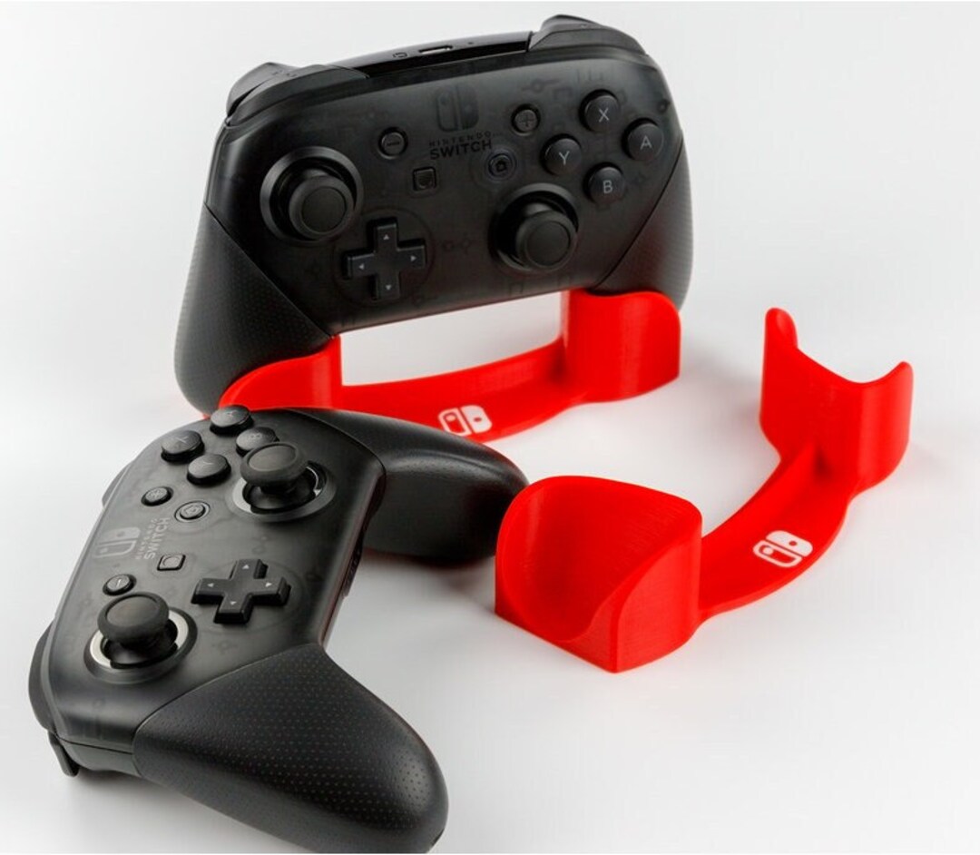 3D Printed Nintendo Switch Pro Controller Stand With Official Switch