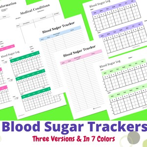 Druckbare Blutzucker-Tagebuch, Diabetes-Blutzucker-Tagebuch, Blutzucker-Journal