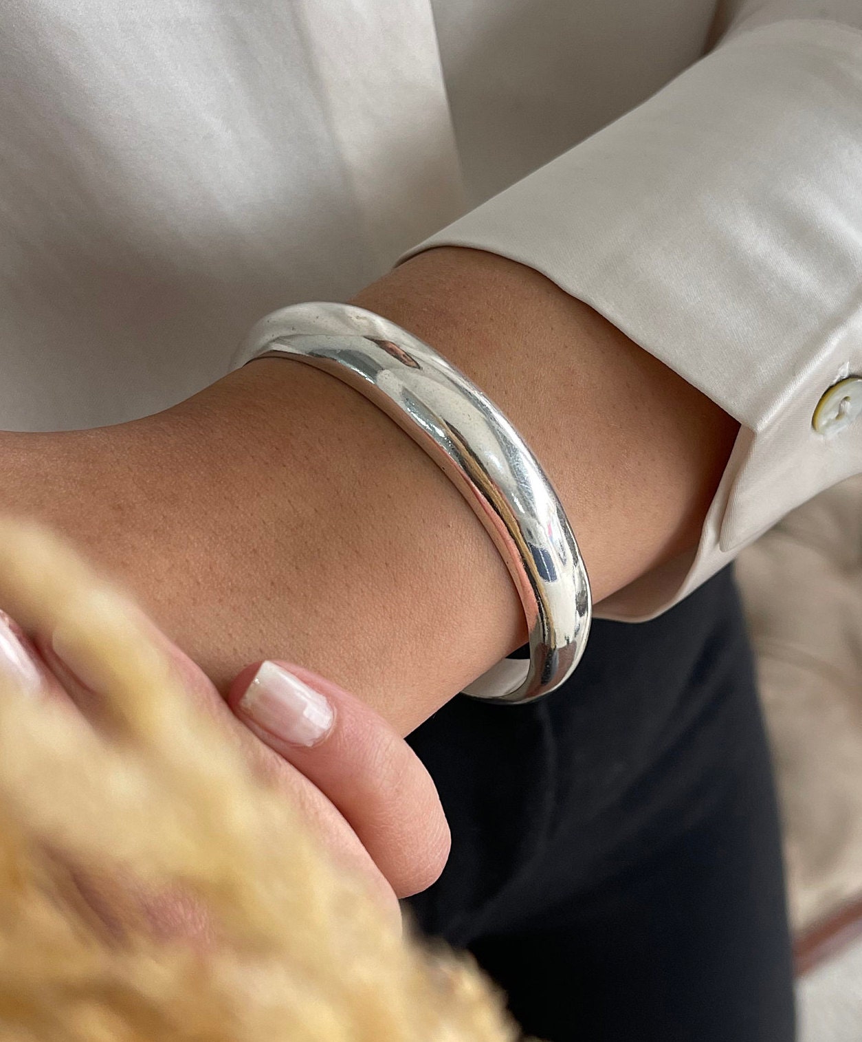 925 Silver Bangle, Silver Bracelet, Simple Bangle, Silver 925 Silver Bangle, Silver Bracelet, Simple Bangle, Silver