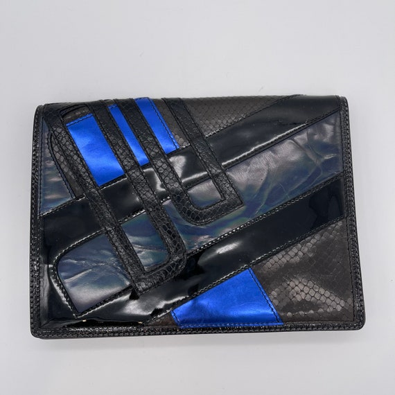 DAKS 80’s Vintage Black Clutch - image 2