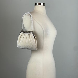 Stunning Antique Beaded Handbag Rhinestones and Sterling Silver Closure