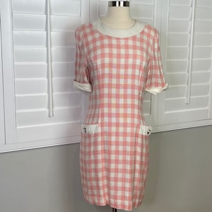 Vintage Talbots Kathryn Conover Pink and White Dress