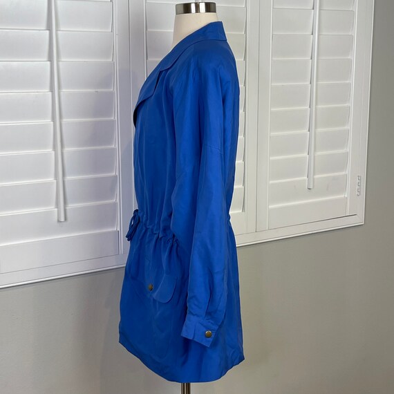 MM by Krizia Vintage Gorgeous Silk Blue Jacket - image 4