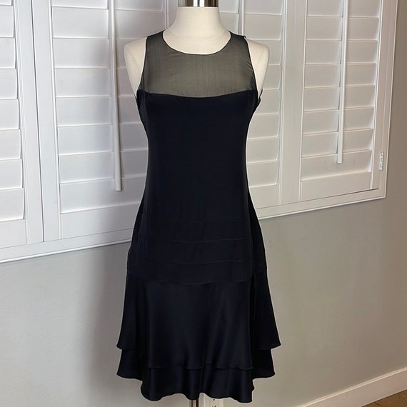 Chanel Beautiful Vintage Silk Little Black Dress in Size EU 38 