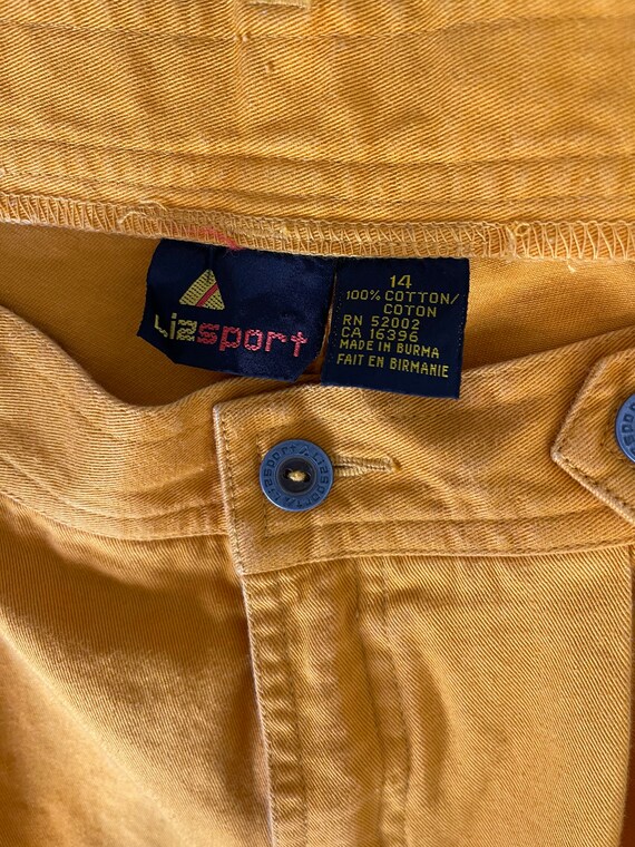 Liz Sport Vintage Mustard Yellow Shorts - image 3