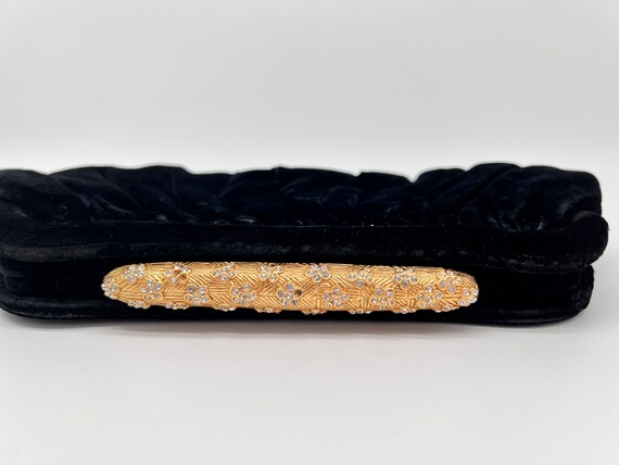 Beautiful Black Velvet Evening Clutch - image 7