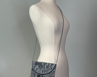 Carla Marchi Vintage Grey Sequin Crossbody/Clutch