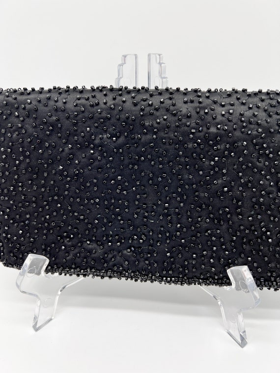 Black Beaded Evening Clutch - image 4