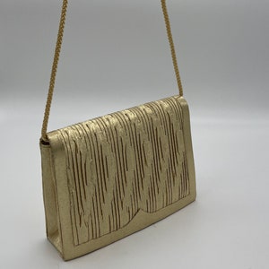 Sasha Vintage Shiny Gold Shoulder Bag