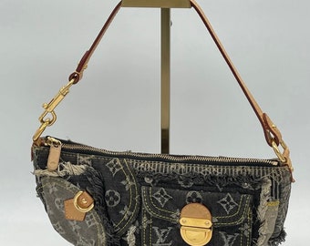 Louis Vuitton RARE Denim Patchwork Pochette Y2K with COA