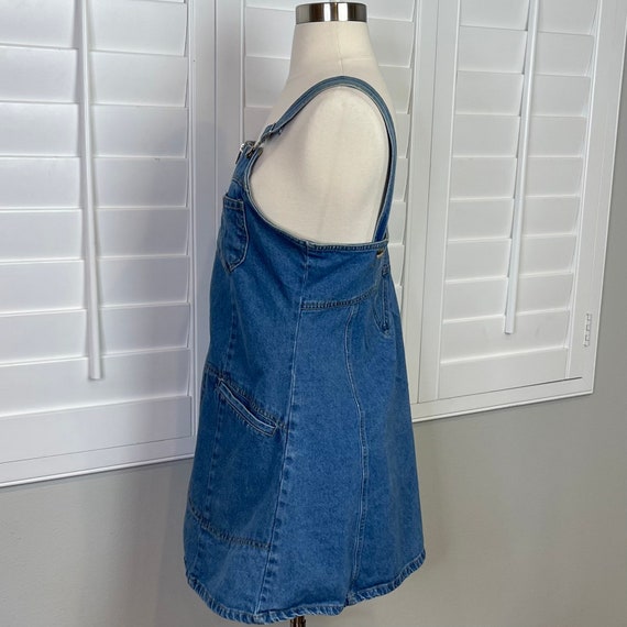 Kisses Blue Vintage Jean Overalls Dress in Size L… - image 4