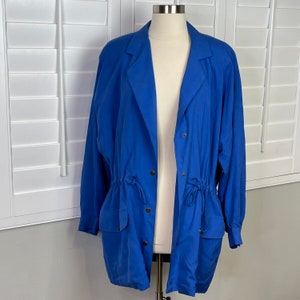 MM by Krizia Vintage Gorgeous Silk Blue Jacket