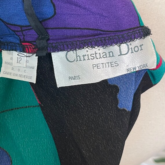 Christian Dior Petites Vintage Top & Skirt Bright… - image 5