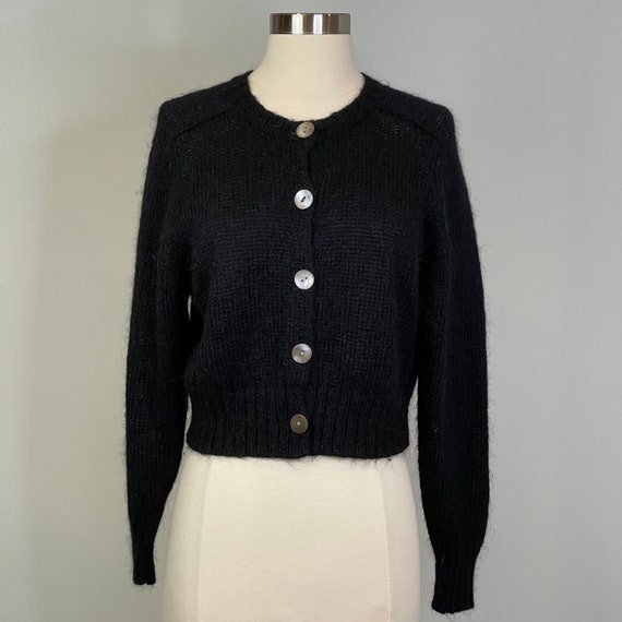 Vintage Gap Black Mohair Blend Button 