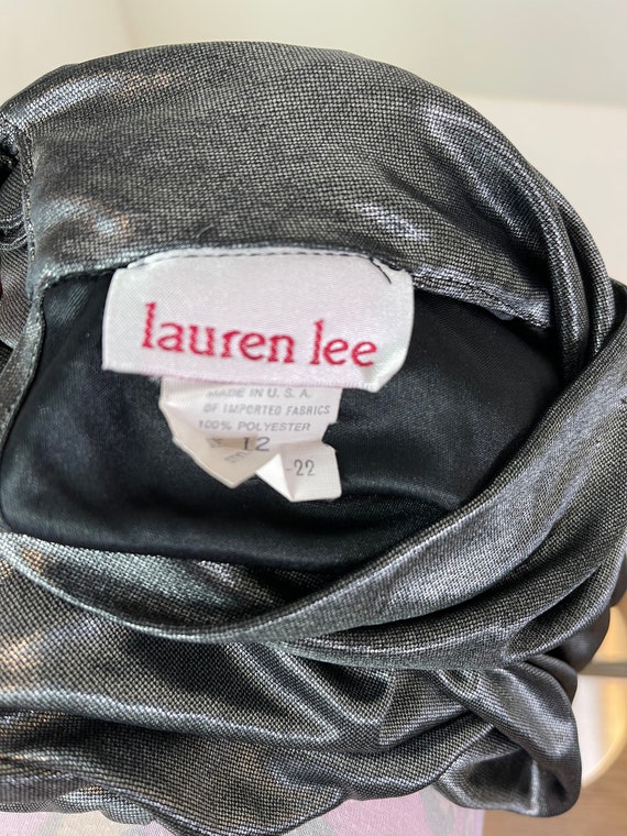 Lauren Lee Metallic High Neck Long Sleeve Blouse - image 3