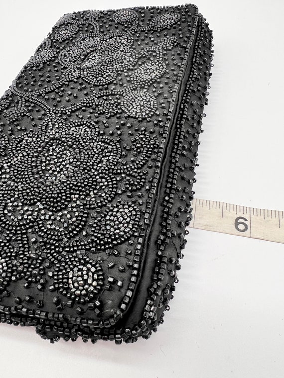 Black Beaded Evening Clutch - image 8