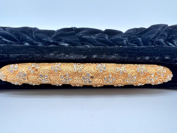 Beautiful Black Velvet Evening Clutch - image 8