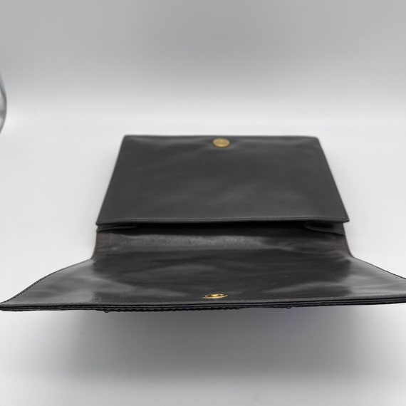 DAKS 80’s Vintage Black Clutch - image 7