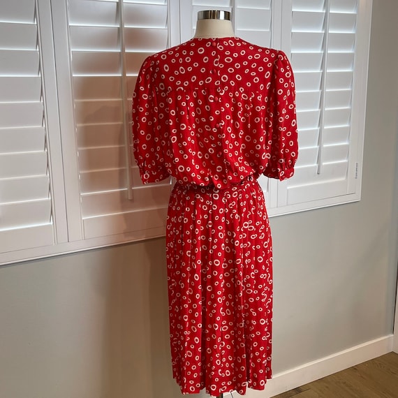 Liz Claiborne 80’s Vintage Red and White Dress - image 3