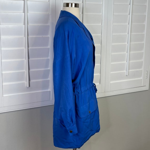 MM by Krizia Vintage Gorgeous Silk Blue Jacket - image 5