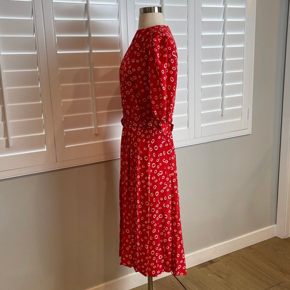 Liz Claiborne 80’s Vintage Red and White Dress - image 2