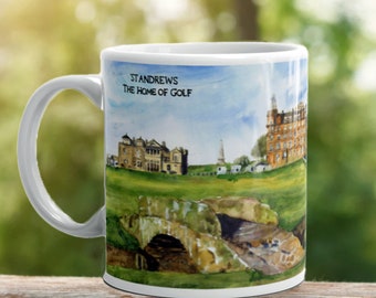 Golf Mug - St Andrews Golf Course - Golf Gift, Gift for Golfer