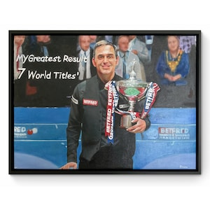 Ronnie O&#39;Sullivan World Snooker Champion - Original Oil on Canvas 84cmx63cm COA