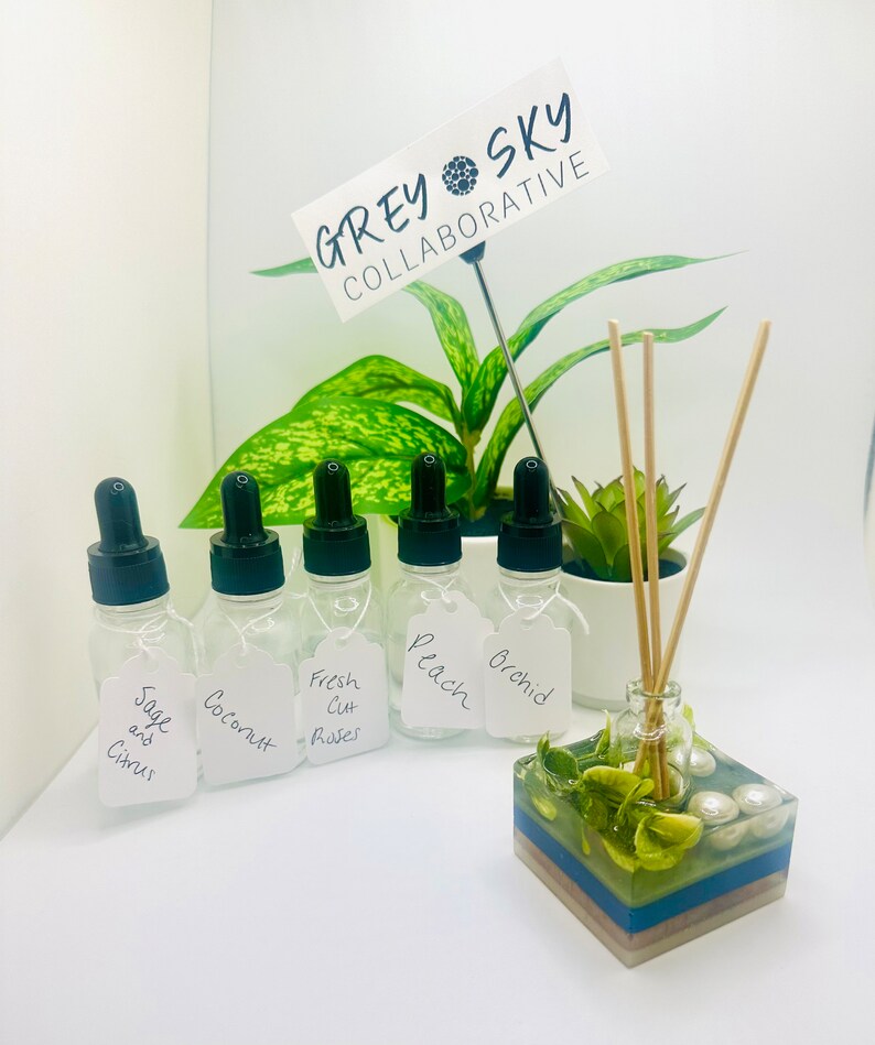 Layers of Earth Mini Scented Oil Diffuser Epoxy Resin Reed Diffuser