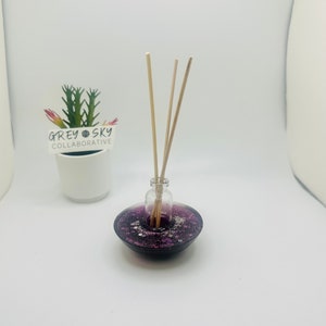 Sphere of Stars Mini Scented Oil Diffuser | Epoxy Resin Reed Diffuser | Unique Scented Oil Diffuser | Galaxy Reed Diffuser | Resin Diffuser