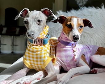 Gingham Sleeveless | Sleeveless Tee for Italian Greyhounds