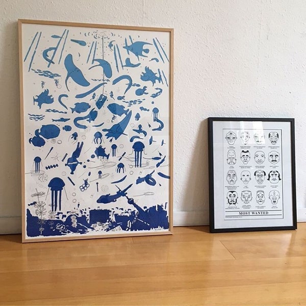 Limited screen print Underwater + Most Wanted (signed by the artist)