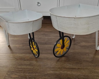 Wheelbarrow Planter Garden Flowers Decoration