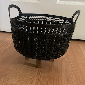 Black Planter Wooden Legs Farmhouse Rustic decoration