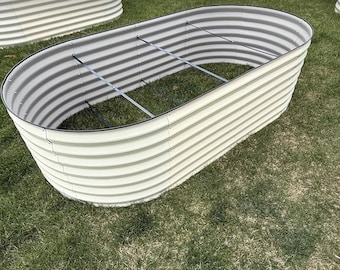 Aiuola rialzata zincata - aiuola rialzata realizzata in acciaio resistente agli agenti atmosferici con fondo aperto. Ideale per qualsiasi progetto di giardinaggio.