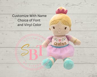 Personalized Baby Doll, My First Birthday Doll, Petal Ballerina Doll, Baby Toddler, Custom Doll,  First Dance Recital Gift, Soft Plush Doll