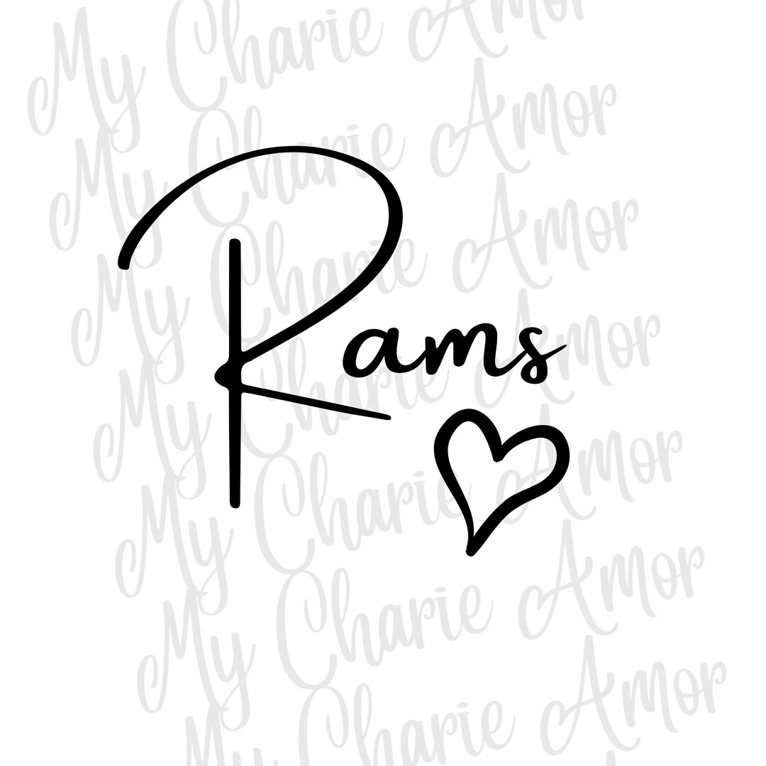 Rams Svg Rams Png Heart School Mascot Mascot SVG PNG DTG Printing ...