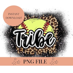 Custom Tribe Softball Team PNG Sports Mom Gift Idea Softball TShirt Design Digital Download Team Spirit Gift Shirt for Her DTG Printing File