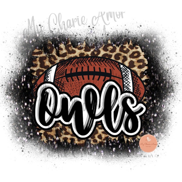 Owls Png, Owls Football, Team, Sublimation, Cheetah print, Glitter, Black, White, Digital design, Sublimation design, PNG,DTG printing