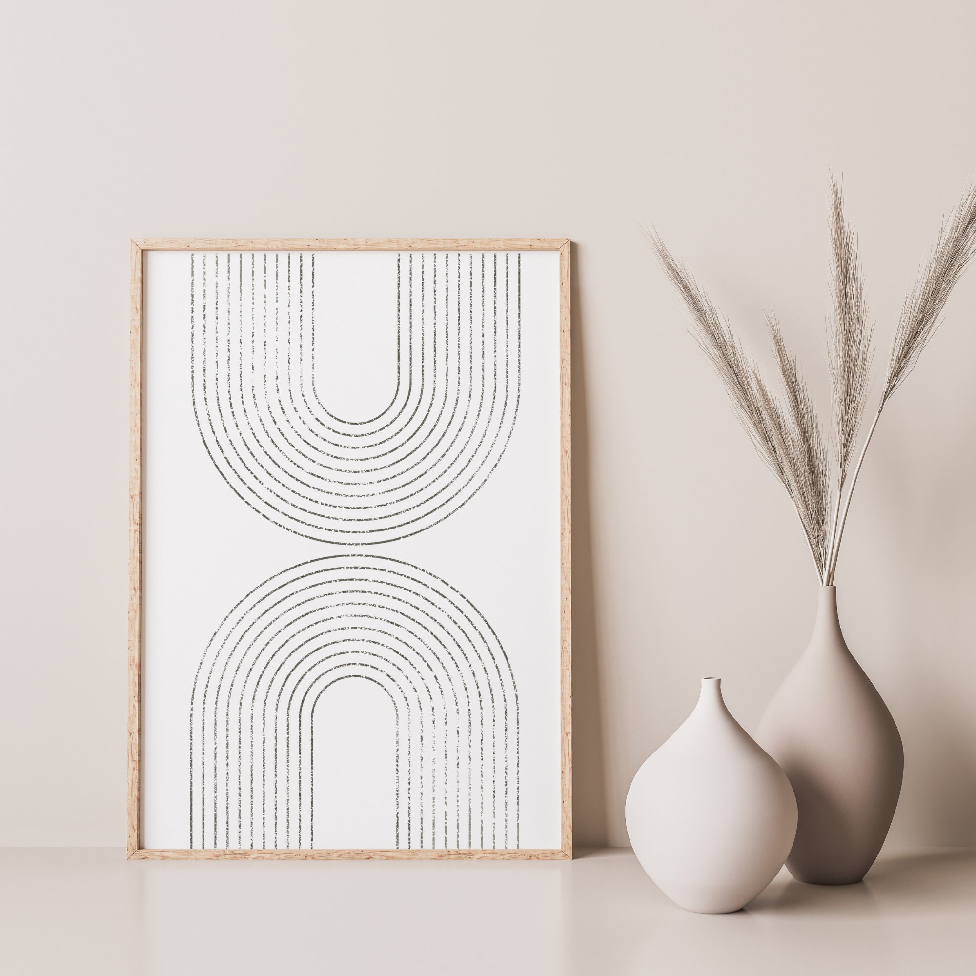 Boho Rainbow Wall Art Black and White Boho Rainbows Bohemian - Etsy